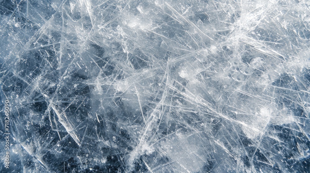 Poster a close-up view of a frozen surface of water. this image can be used to depict winter, cold weather,