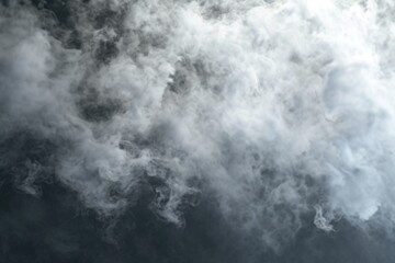 Obraz premium Smoke billows from an airplane in this black and white photo. Perfect for illustrating emergency situations or aviation-related topics