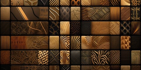 bronze different pattern illustrations of individual different woven fabric patterns