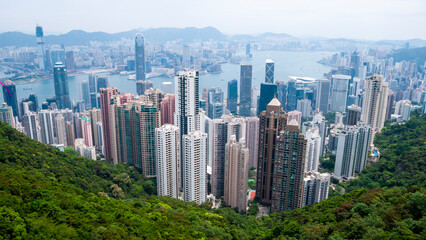 Fototapeta premium Hong kong skyline. view