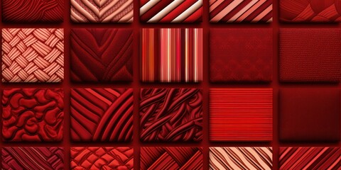 crimson different pattern illustrations