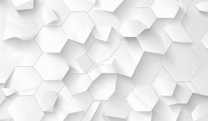 Paper Hexagons Geometric Background Template