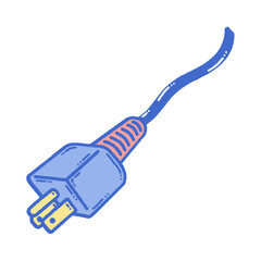 svg electric energy doodle element set