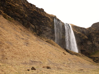 Seljalandsfoss is a 65-metre high waterfall in southern Iceland