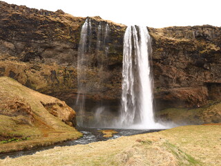 Seljalandsfoss is a 65-metre high waterfall in southern Iceland