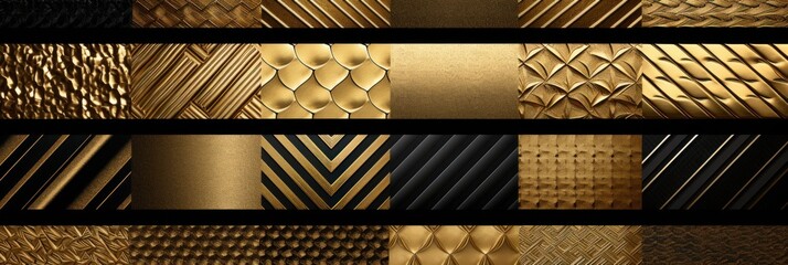gold different pattern illustrations