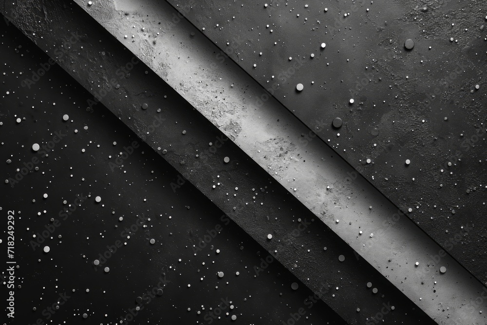 Poster Monochromatic Symphony of Light and Data: Abstract Waves Formed by Dynamic Particles in a Seamless Digital Pattern, Generative AI