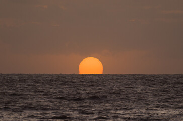 MONTEVIDEO, URUGUAY - Dezember 29, 2023: Beautiful sunset at Ramirez beach in Montevideo, Uruguay - 718250221