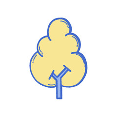 svg forest tree doodle set