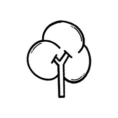 svg forest tree doodle set