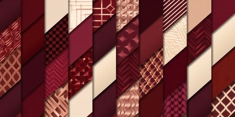 maroon different pattern illustrations of individual different woven fabric pattern