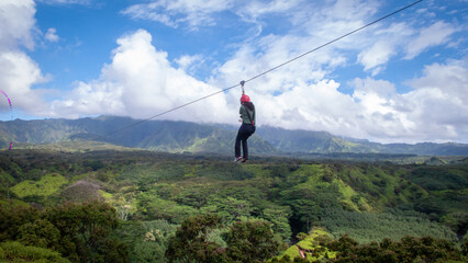 Zipline in Hawaï