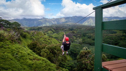 Zipline in Hawaï