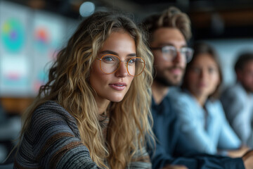 Business people in office at work