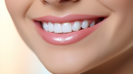 Close up portrait of a woman with lips. 