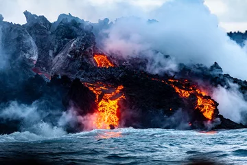 Fototapeten Lava flow in Hawaï © guillaumedop