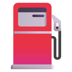 A fuel pump, used to fill up a vehicle with gas, petrol icon design. Isolated gasoline station sign design.