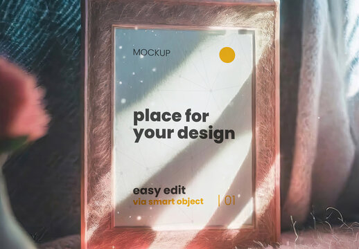 Cozy Dreamy Close up Frame Mockup 04