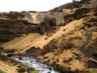 View on a mountain in the Southern Region of iceland