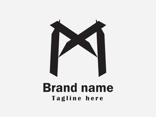 M modern letter logo