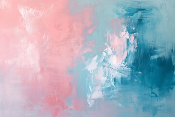 Abstract Painting With Soft Pink And Calming Sky Blue Hues. Сoncept Diy Home Decor, Healthy Recipes For Breakfast, Yoga And Meditation, Photography Techniques