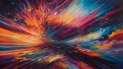 A Galactic Tapestry with vibrant hues and dynamic textures - obrazy, fototapety, plakaty