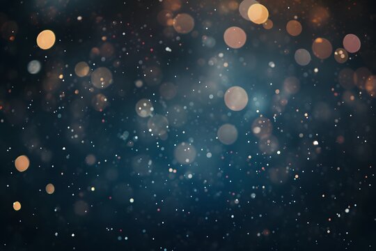Dark Blue Bokeh Background with Light Beige and Black Accents