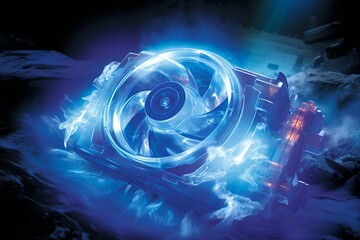 Cooling System Close-Up. High-Quality Photographic Image for Automotive and Industrial Use