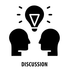 Discussion, talk, communication, conversation, discussion icon, dialogue, conversation, chat, group talk, brainstorming, team communication, conference, collaboration, meeting