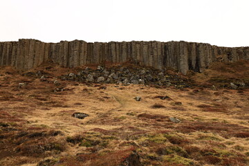 Gerðuberg  is a cliff of dolerite, a coarse-grained basalt rock, located on western peninsula Snæfellsnes of Iceland