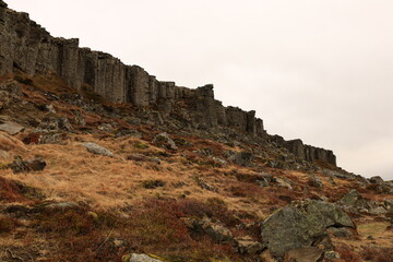Gerðuberg  is a cliff of dolerite, a coarse-grained basalt rock, located on western peninsula...