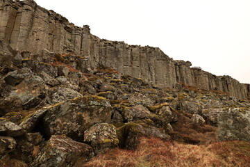 Ger&eth;uberg  is a cliff of dolerite, a coarse-grained basalt rock, located on western peninsula Sn&aelig;fellsnes of Iceland