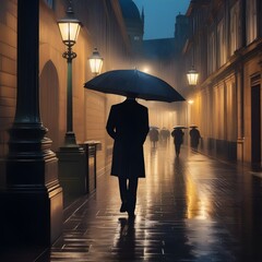 person with umbrella