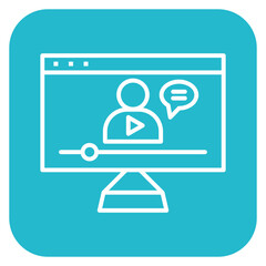 Video Lecture Icon of Online Education iconset.