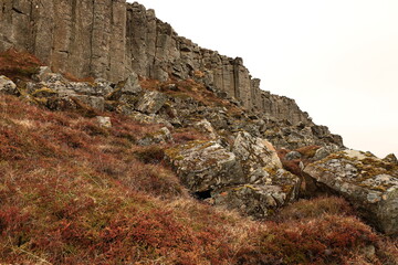 Gerðuberg  is a cliff of dolerite, a coarse-grained basalt rock, located on western peninsula...