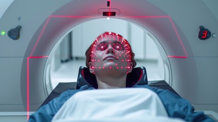 Patient Undergoing Advanced Medical Imaging Scan