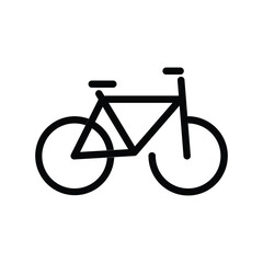 Bicycle vector icon. Isolated bike sign emoji, transport sport design.