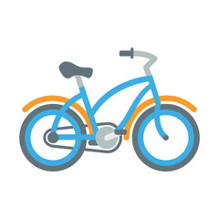 Fototapeta premium Bicycle vector icon. Isolated bike sign emoji, transport sport design.