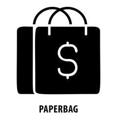 Paperbag, shopping, paperbag icon, retail, shopping bag, grocery, paperbag symbol, eco friendly, environmentally friendly, packaging, bag, consumerism, merchandise, paper sack, recycle