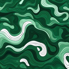 Fototapeta na wymiar Organic patterns, Coral reefs patterns, white and forest green, vector image