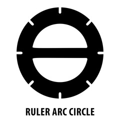 Ruler, arc, circle, measurement, geometry, school supplies, drafting, drawing tool, mathematics, arc ruler, geometry tool, circular measurement, education, precision, ruler icon