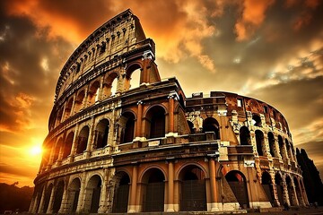 The iconic Colosseum of Rome, Italy - a symbol of ancient history and architectural beauty