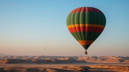 Serene Desert Hot Air Balloon Ride at Sunrise