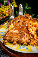 Braised pork ribs.