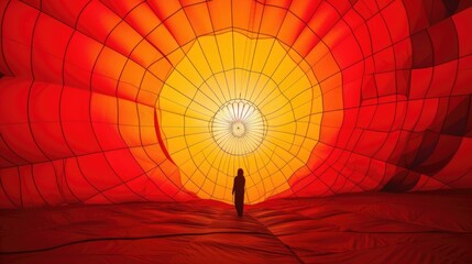 Fototapeta premium Inside the Glow of a Hot Air Balloon