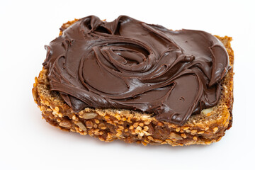 Brotscheibe mit Nusscreme
