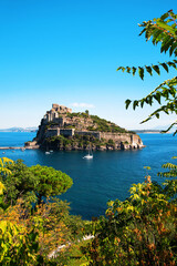 Aragonese Castle, Island Ischia, Campania, Italy, Europe.