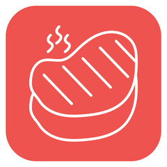 Obraz premium Steak Icon of Morning and Breakfast iconset.
