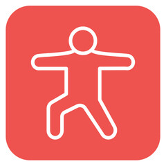 Warrior Pose Left Icon of Physical Fitness iconset.