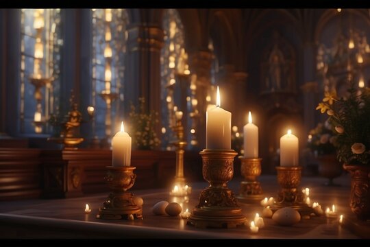 candles in church of st nicholas